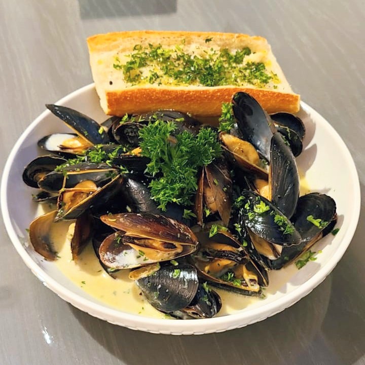 Mussels, white wine, cream, blue cheese from Epicureans of Florida - Private chef fort Lauderdale | Private chef Miami | Luxury Catering Miami | Private catering Fort Lauderdale | Personal chef Miami | Private chef near me | Home chef