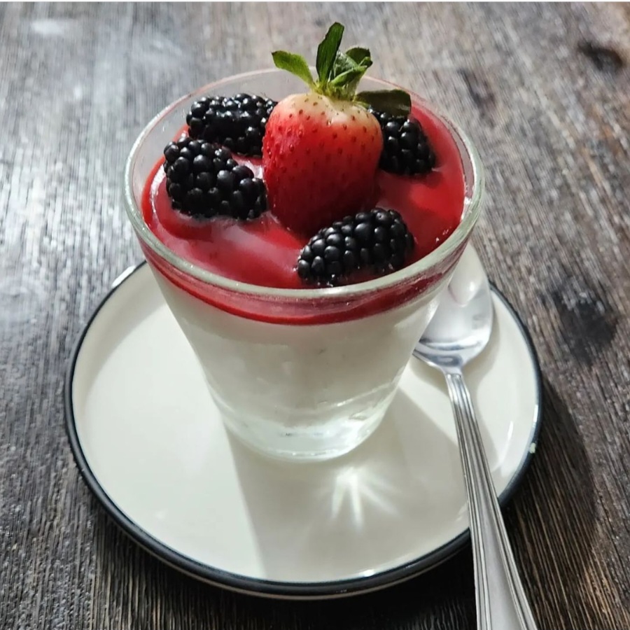 Red fruits panna cotta from Epicureans of Florida - Private chef fort Lauderdale | Private chef Miami | Luxury Catering Miami | Private catering Fort Lauderdale | Personal chef Miami | Private chef near me | Home chef